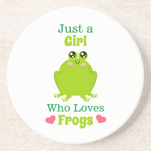 Dessous De Verre En Grès Juste une fille qui aime les grenouilles
