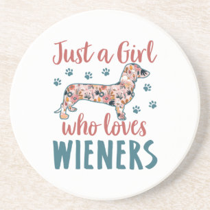 Dessous De Verre En Grès Juste une fille qui aime les Wieners Dachshund Lov