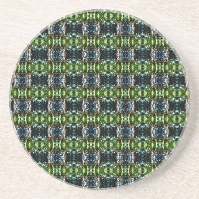 Dessous De Verre En Grès Kaleidoscope Grün (Devant)