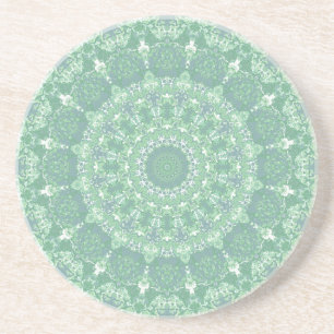 Dessous De Verre En Grès Kaleidoscope Vert