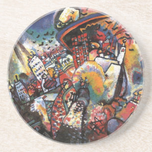Dessous De Verre En Grès Kandinsky Moscou I Cityscape peinture Abstraite
