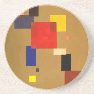 Dessous De Verre En Grès Kandinsky Treize Rectangles peinture Abstraite