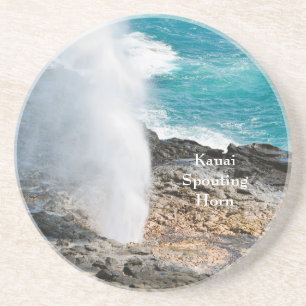 Dessous De Verre En Grès Kauai Aqua Océan Spouting Horn Poipu