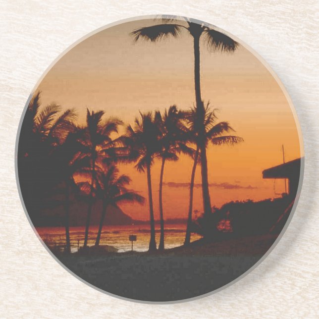 Dessous De Verre En Grès Kauai Hawaii (Devant)