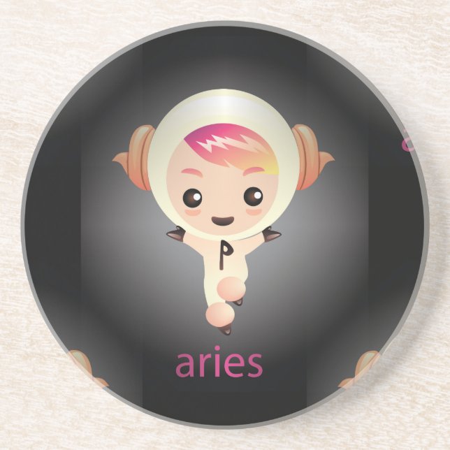 Dessous De Verre En Grès kawaii aries (Devant)