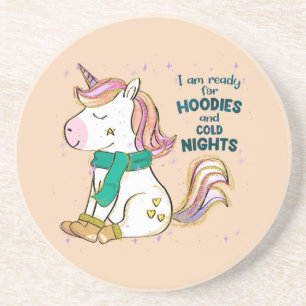 Dessous De Verre En Grès Kawaii Unicorn Hiver et Sweat - shirt à capuche