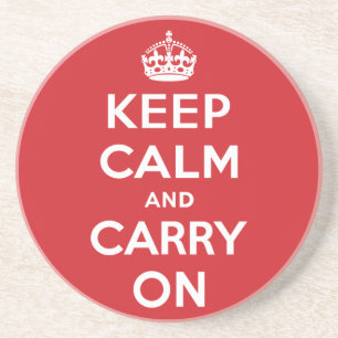 Dessous De Verre En Grès Keep Calm and Carry