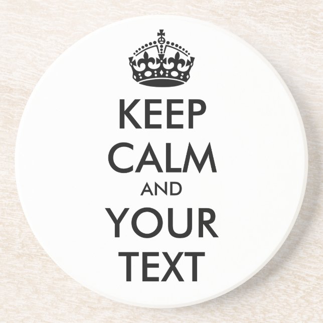 Dessous De Verre En Grès KEEP CALM and YOUR TEXT (Devant)