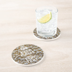 Dessous De Verre En Grès KEEP CALM AND Your Text on Popcorn Decor