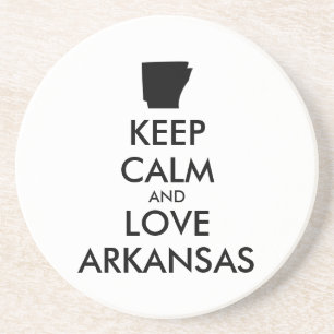 Dessous De Verre En Grès KEEP CALM et LOVE ARKANSAS