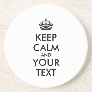 Dessous De Verre En Grès KEEP CALM personnalisé et votre texte