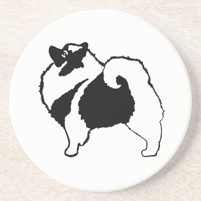 Dessous De Verre En Grès Keeshond Graphics - Cute Original Chig Art (Devant)