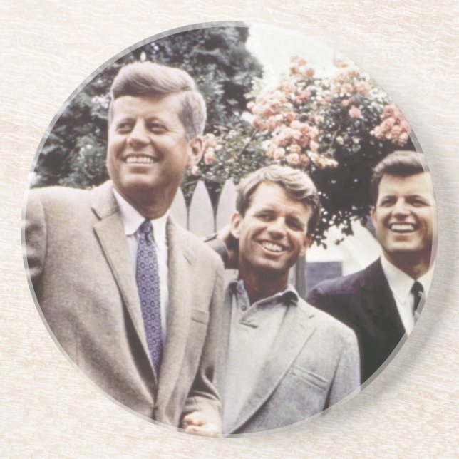 Dessous De Verre En Grès Kennedy Brothers, président John, Robert & Ted (Devant)