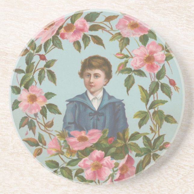 Dessous De Verre En Grès Kitschy Antique German Valentine's Card, 1884 (Devant)
