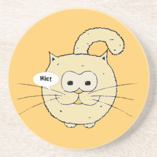 Dessous De Verre En Grès Kitty-chat