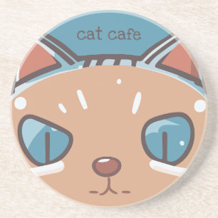 Dessous De Verre En Grès Kitty Chat Faced
