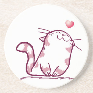 Dessous De Verre En Grès Kitty Love