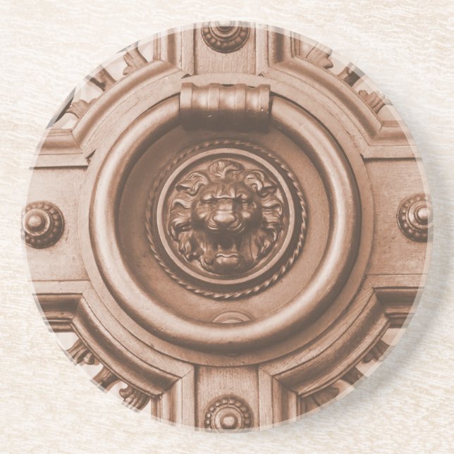 Dessous De Verre En Grès Knock - Barcelona Old Quarter Porte Knocker (Devant)