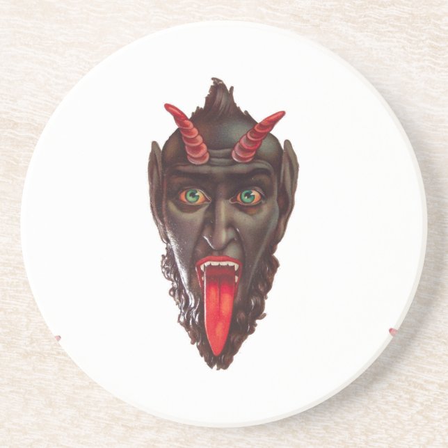 Dessous De Verre En Grès krampus vintage (Devant)