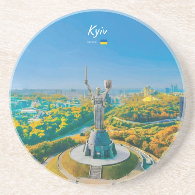 Dessous De Verre En Grès Kyiv, Ukraine - Monument de la mère Ukraine (Devant)