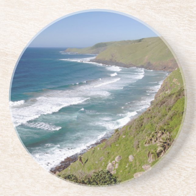 Dessous De Verre En Grès La baie de café Coastal Scenery (Devant)