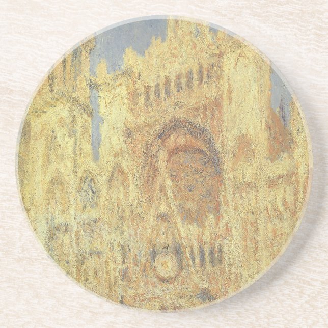 Dessous De Verre En Grès La Cathédrale de Rouen, coucher de soleil par Clau (Devant)