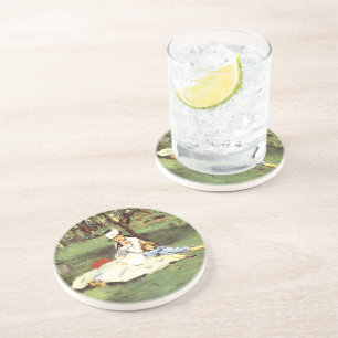 Dessous De Verre En Grès La famille Monet dans son jardin Edouard Manet