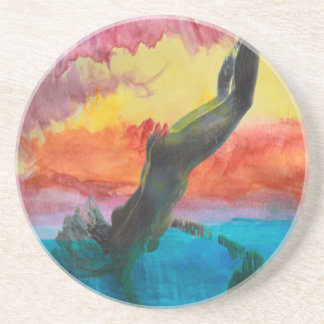 Dessous De Verre En Grès La fille