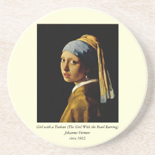 Dessous De Verre En Grès La fille avec un Turban / la fille avec l'oreille