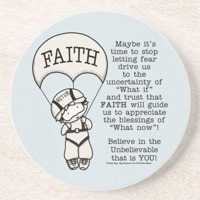 Dessous De Verre En Grès La foi guide (Devant)