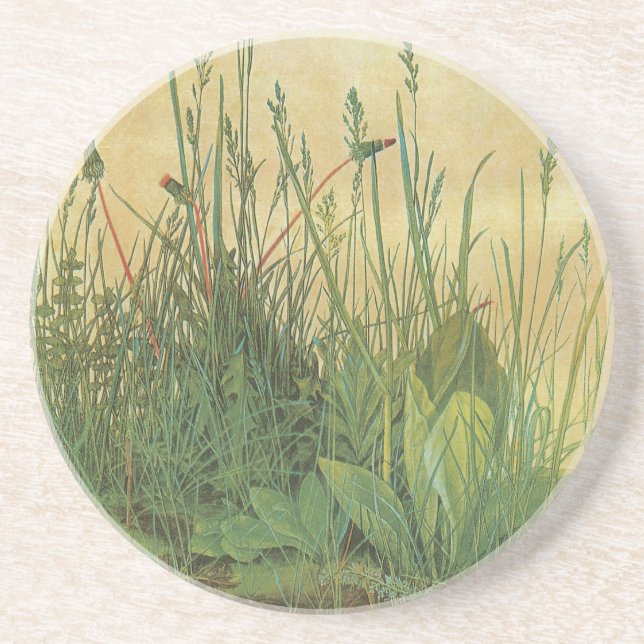 Dessous De Verre En Grès La Grande Piece de Gazon par Albrecht Durer (Devant)