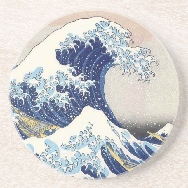 Dessous De Verre En Grès La Grande Vague au large de Kanagawa (Devant)