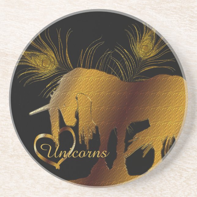 Dessous De Verre En Grès La licorne d'or (Devant)