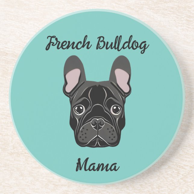 Dessous De Verre En Grès La maman du Bulldog (Devant)