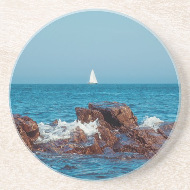 Dessous De Verre En Grès La navigation dans l'Atlantique (Devant)