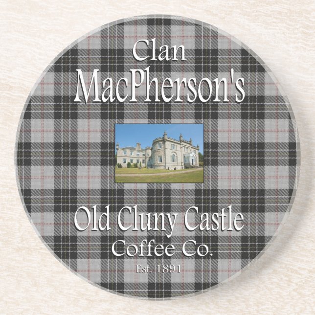 Dessous De Verre En Grès La Old Clan MacPherson's Cluny Castle Coffee Co. (Devant)