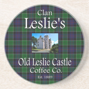 Dessous De Verre En Grès La Old Leslie Castle Coffee Co de Clan Leslie.
