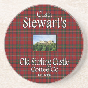 Dessous De Verre En Grès La Old Stirling Castle Coffee Co de Clan Stewart.