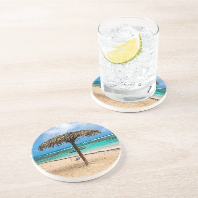 Dessous De Verre En Grès La plage de l'Anse des Rochers (Côté)