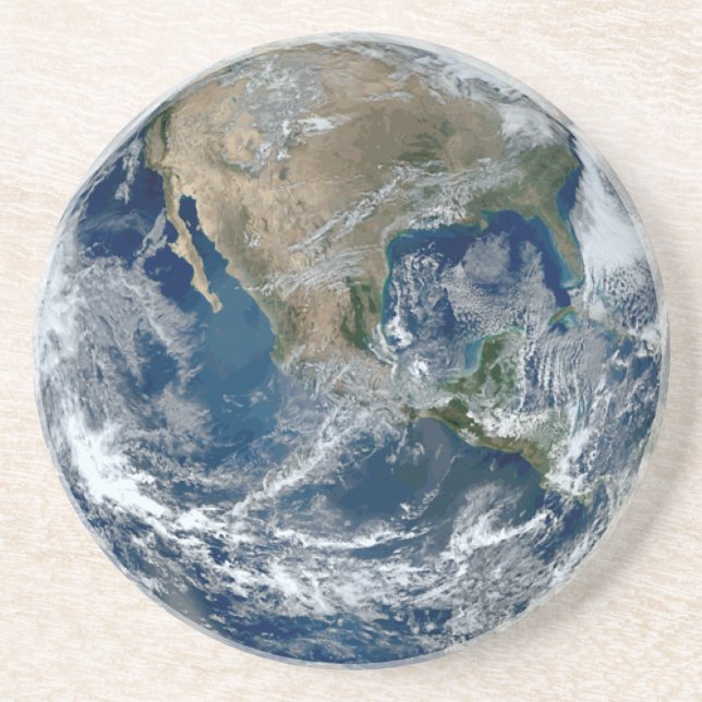 Dessous De Verre En Grès La planète Terre de l'espace extra-atmosphérique a (Devant)