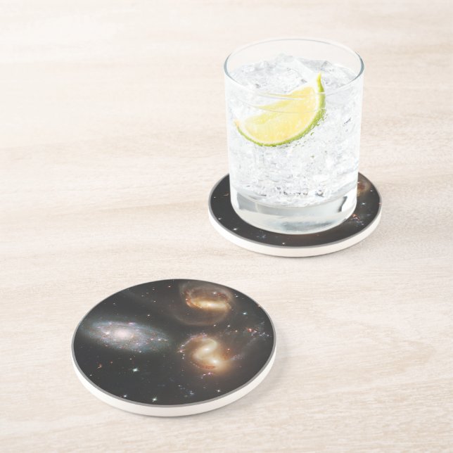 Dessous De Verre En Grès La quintette de Stephan : Une épave galaxie galact (Côté)