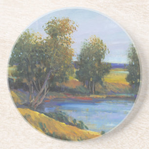 Dessous De Verre En Grès La réflexion II de l'arbre