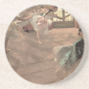 Dessous De Verre En Grès La Répétition par Edgar Degas, Art de ballet vinta