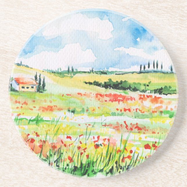 Dessous De Verre En Grès La Toscane (Devant)