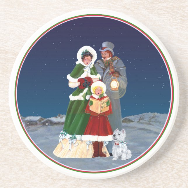Dessous De Verre En Grès la veille de Noël (Devant)