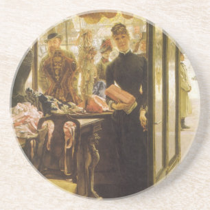 Dessous De Verre En Grès La vendeuse par James Tissot, Art fin victorien