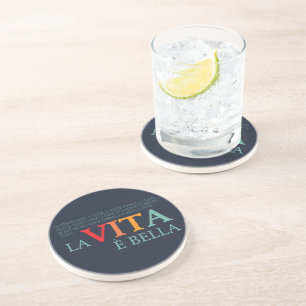Dessous De Verre En Grès La vie est belle