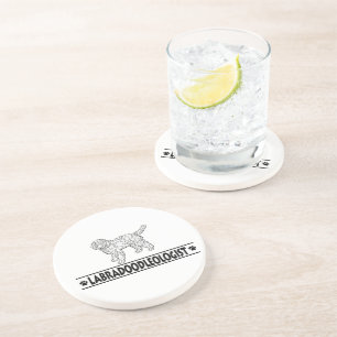 Dessous De Verre En Grès Labradoodle humoristique