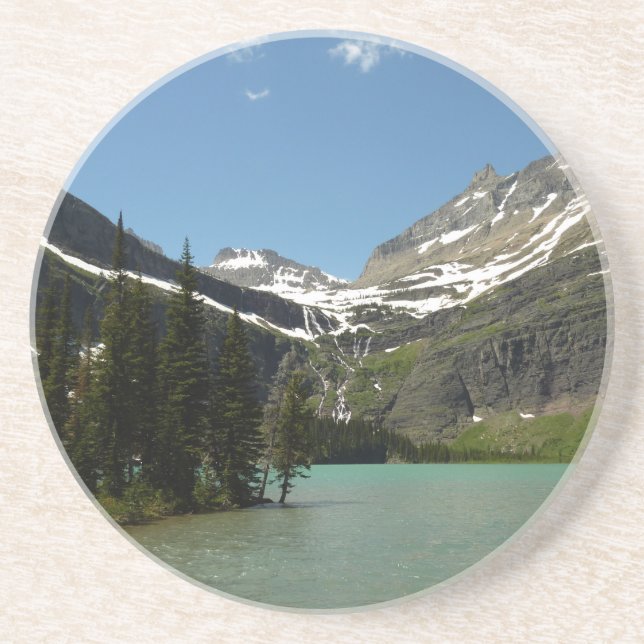 Dessous De Verre En Grès Lac Grinnell au Glacier National Park (Devant)