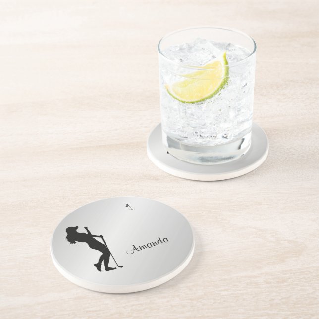 Dessous De Verre En Grès Ladies Golfer Personal (Côté)